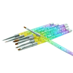 1 шт. Eval Радуга цвета морской волны 100% колонковая щетка для волос акриловый Фрезер для ногтей cо шлифовальными щетка Профессиональная УФ-гель для ногтей, для маникюра