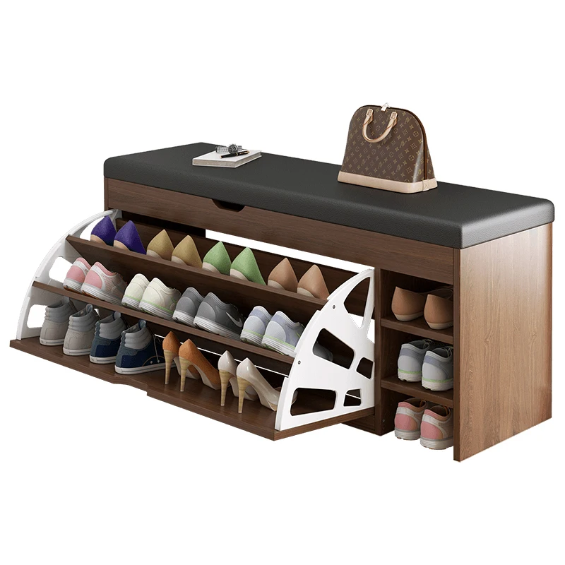 Ящик для хранения обуви, сидячий стул с длинными полосками для хранения обуви в домашних условиях (1600340633268)
