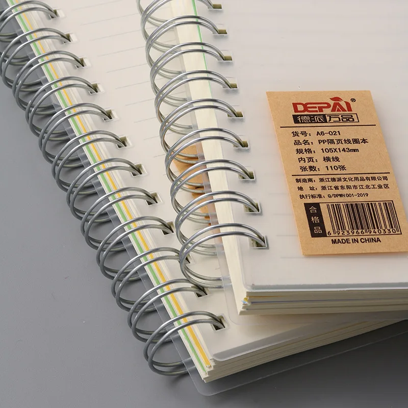 A5 110 Sheers Pp Cover Spiral Notebook Notebook For Students Tabs Office Custom School Use