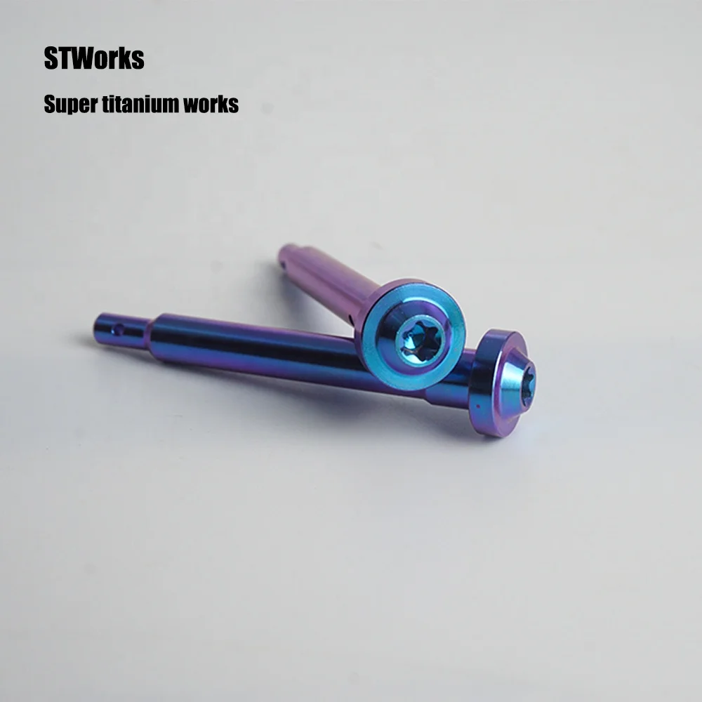 titanium MOTORCYCLE  parts Disc Brake bolts 6 al4 V grade titanium crab plug bolts AXLE pins