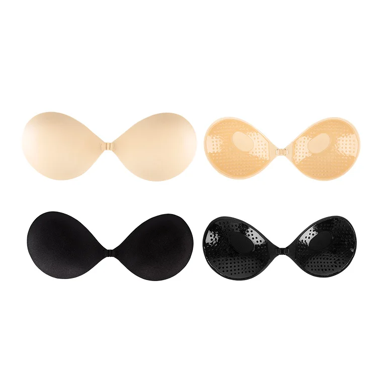 Invisible Push up Adhesive Strapless Bra 3D Big Bust Seamless Plus Size Women Manufacturer Medium BRAS Thin Poplin OEM & ODM