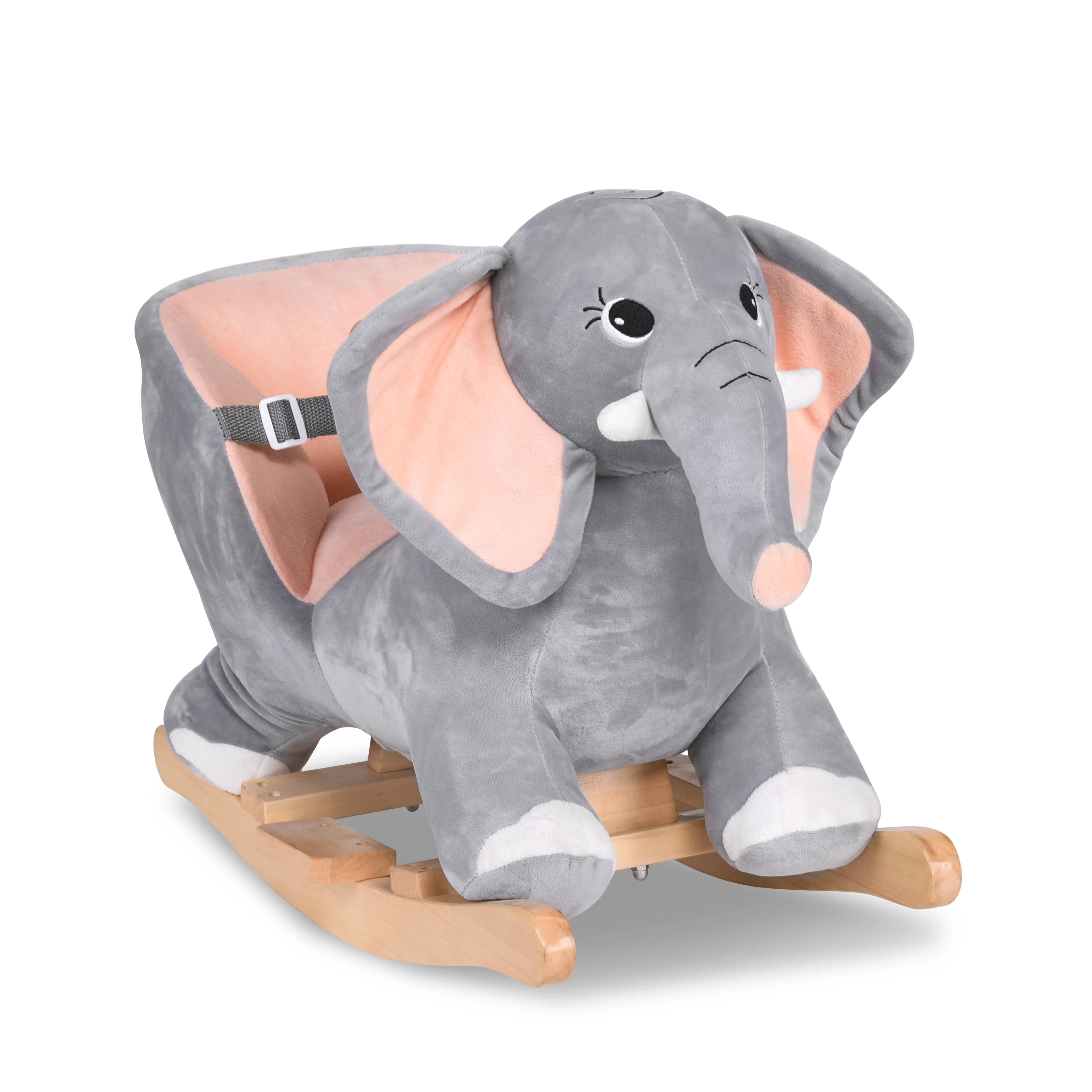 Anti-slip Rocking animal dinosaur toy elephant for Children baby  Music Safety Belt Wooden Handles Riding Horse