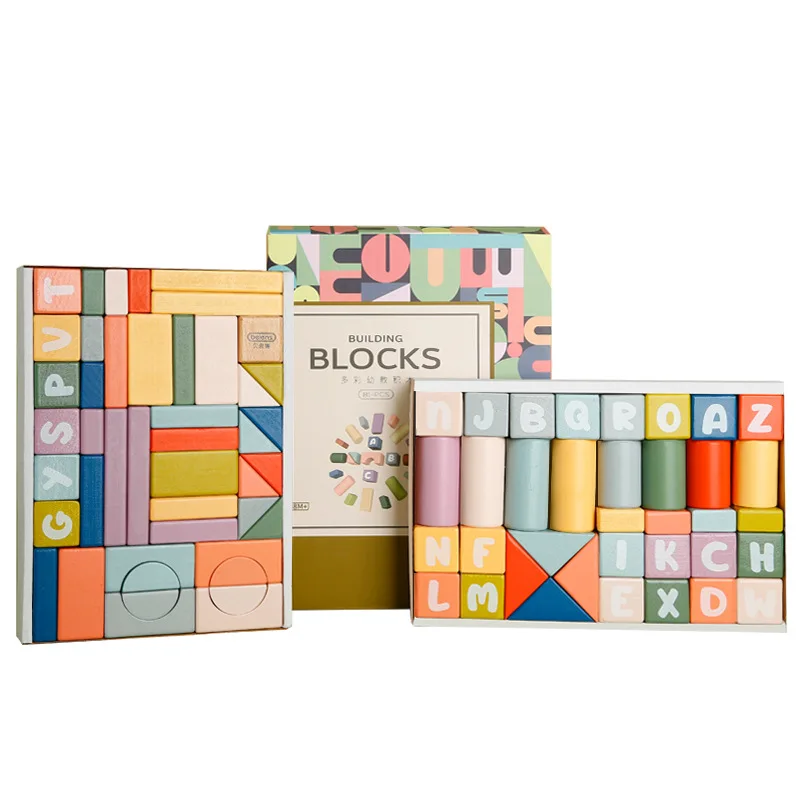 Wooden Toys Educational Building Block Toys Children Educational Toys 40pcs Set