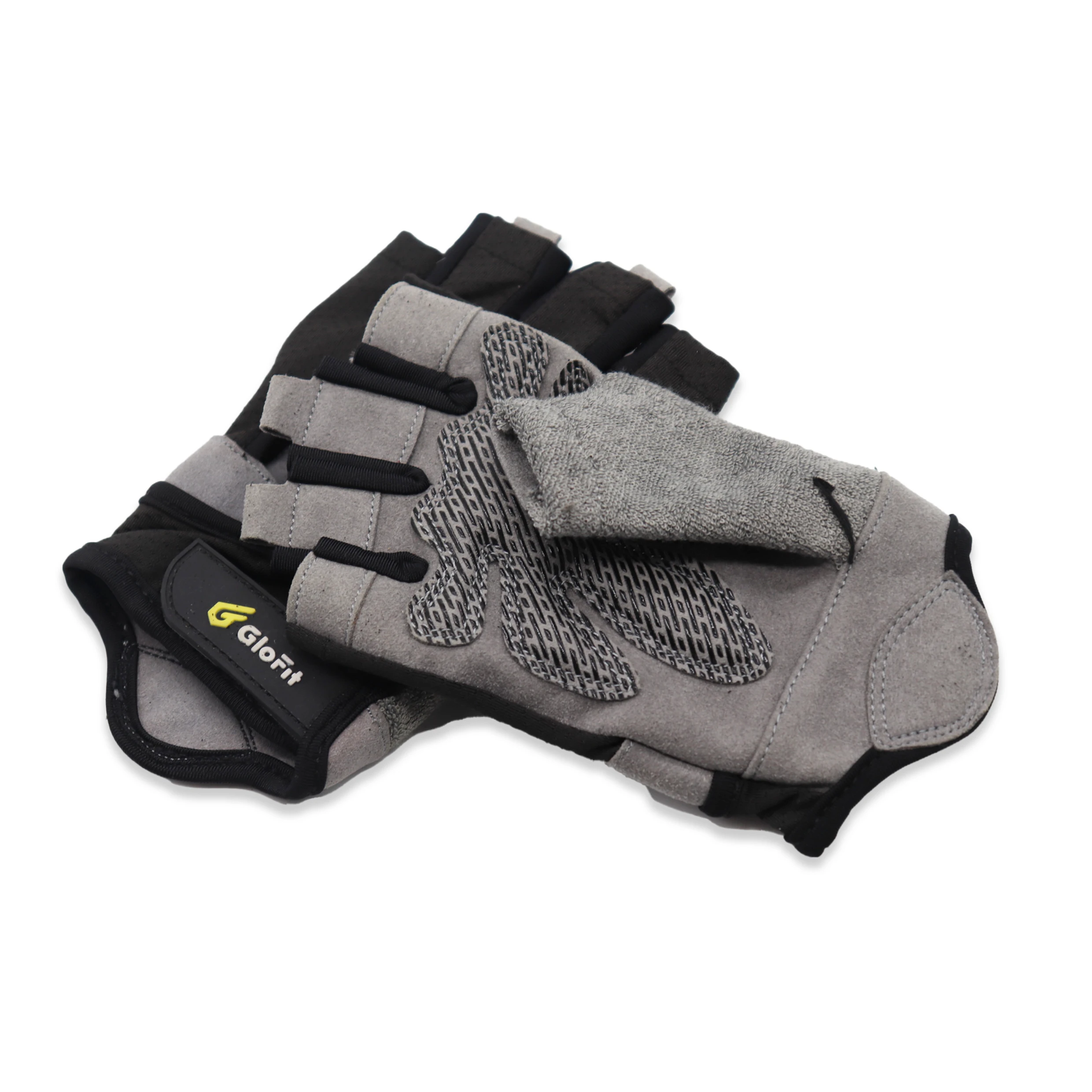 free sample Hot Sales Half finger competitive price black gray breathable fitness workout glove