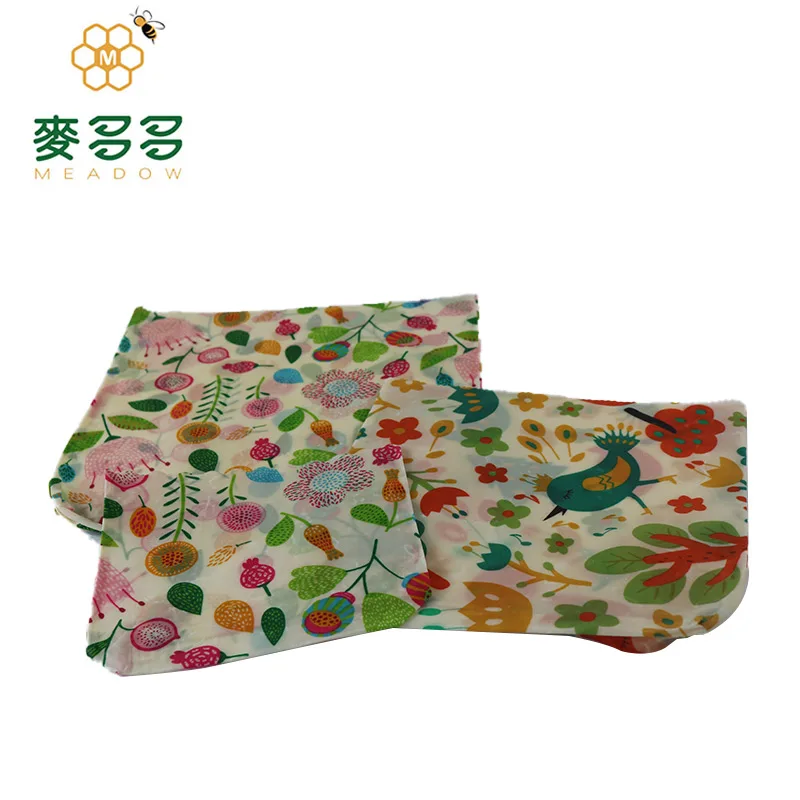 High quality 100% cotton organic eco friendly food beeswax wrap and mesh bags