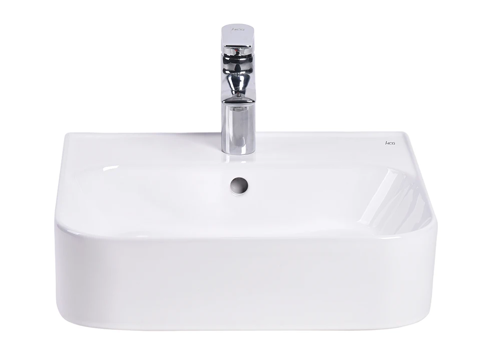Factory direct simple and generous white basin semi-built-in washbasin for bathroom washing