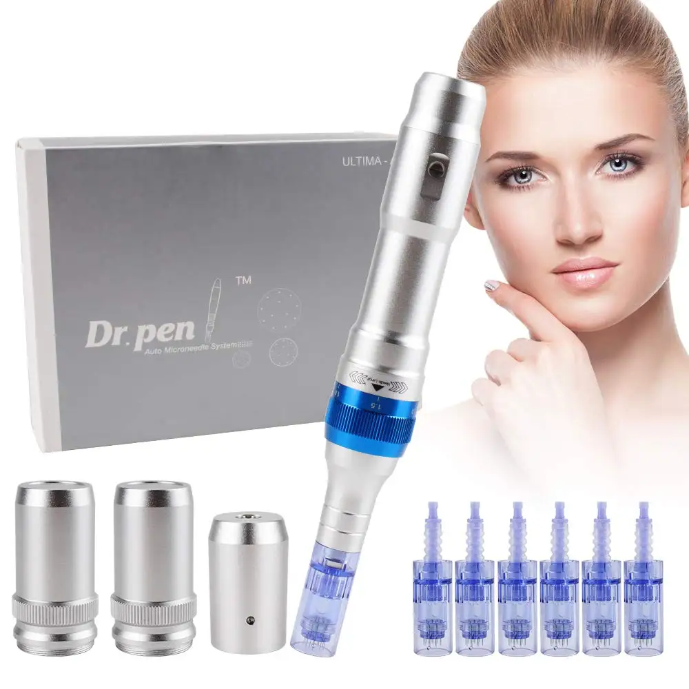 Derma Pen cartridge A6 Tattoo Needles Disposable Blue dermapen professional microneedling derma pen