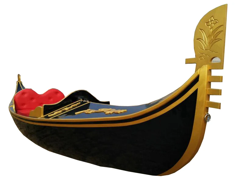 Custom Motor Venetian Gondola 9m  with Paddle for Lake Handcrafted Wooden Boat kayak/canoe for sale