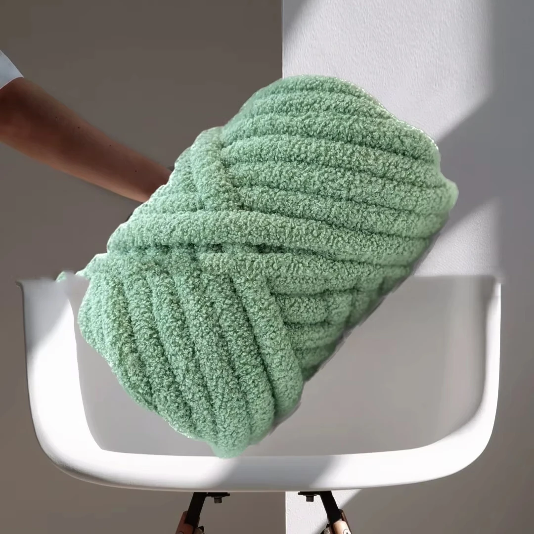 Charmkey High Quality Teddy cashmere lambskin braided line core gauze  coarse Icelandic cloth strip DIY bag