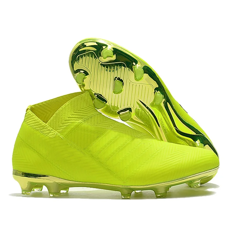 chaussures de sport football shoes men soccer cleats net Mesh adhesive boots Professional PVC high-top training sneakers