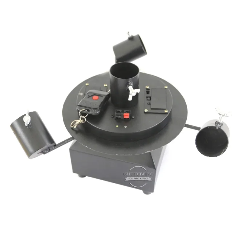 4 Head ground rotate cold fountain fireworks display wedding machine stage spinning flower fireworks ignition system for party