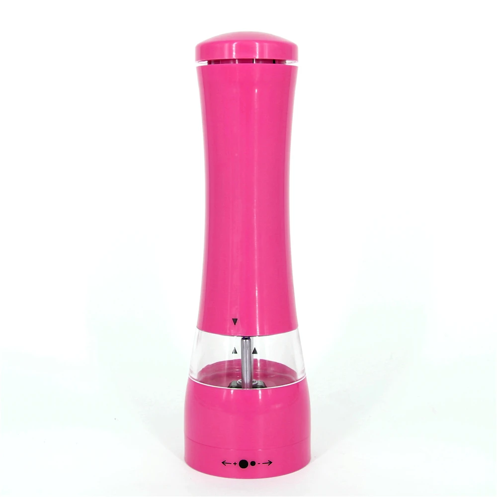 
electric round colorful salt pepper grinder/new plastic pepper mill 