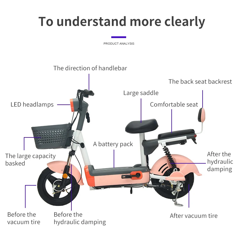 Paige electric bike e double wheels cargo city bicycle long range motorcycle 2 seat bicicleta electrica high quality ebike
