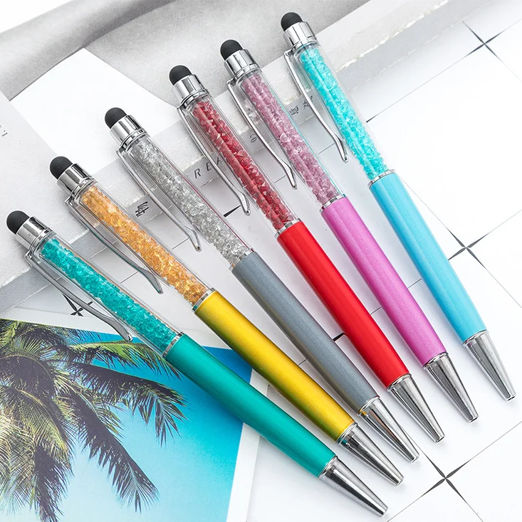 Promotional Custom Logo Stationery  Stylus Pen Stylus   Laser logo  Pen Metal Stylus Ballpoint Pens