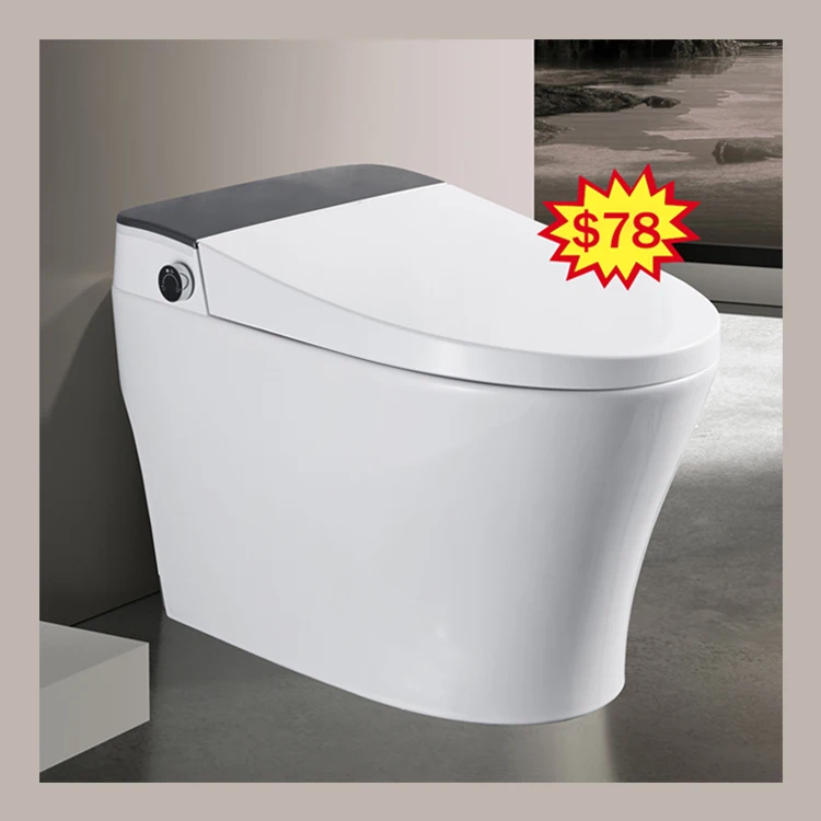 Modern luxury hotel automatic ceramic smart intelligent toilet one piece sensor flushing wc bathroom smart toilet