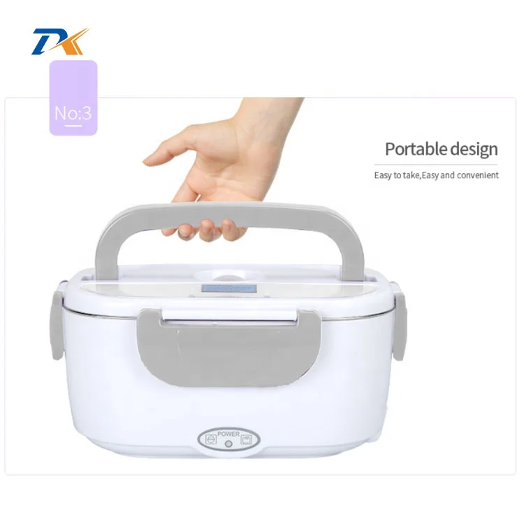 plastic food warm box electric heating thermos lunch box for Household
