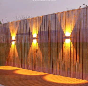 Outdoor Waterproof Wall Washer Wall Lamp 4LEDS 6LEDS 8LEDS Muti-Light-Color Garden Lamp Decorative Fence Wall-Mounted Lamp