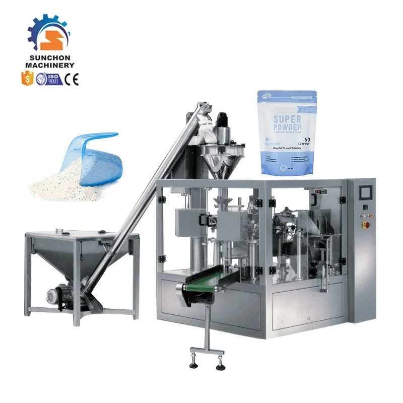 500g 1kg Multi-function Powder Doypack Packing Machine For Laundry Washing Detergent Powder