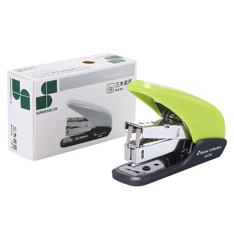 SUNWOOD  Manual Mini Stapler Machine for Office Stationery Desktop MC80 Power Saving #10 Staple