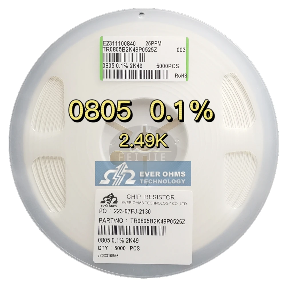 THIN FILM PRECISION RESISTOR0805-2.49K 0.1% 25PPMTR0805B2K49P0525Z