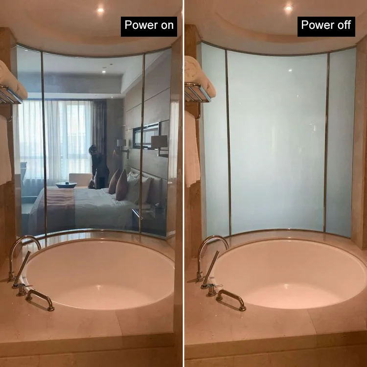 Smart partition PDLC self adhesive switchable film smart glass