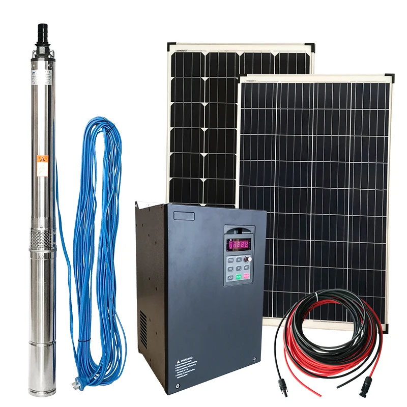 solar water pump for agriculture Solar water pump kit 2inch 3inch for agriculture solar powered submersible water pump system