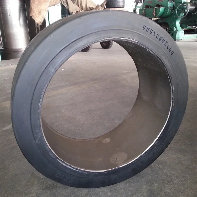 China cheap forklift press on tire 26x10 smooth rubber tires