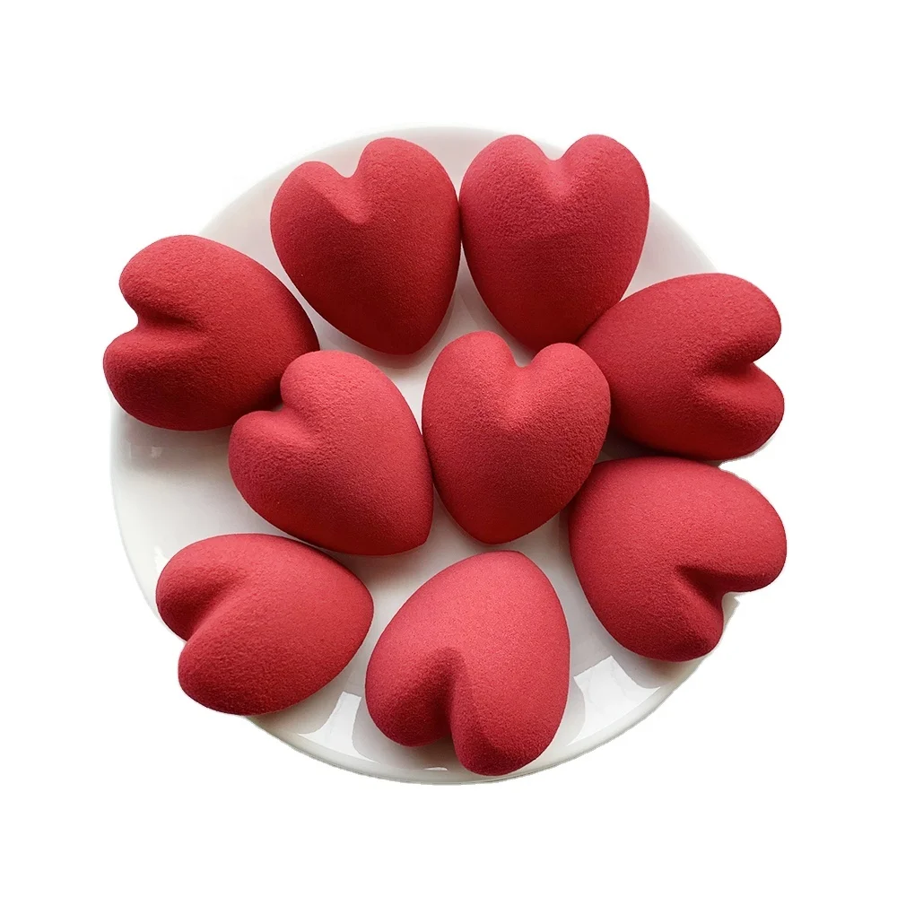 Pinkz Hydrophilic Foam Non Latex Direct Factory New Shape Foundation Heart Sponge Blender Makeup Blending Sponge