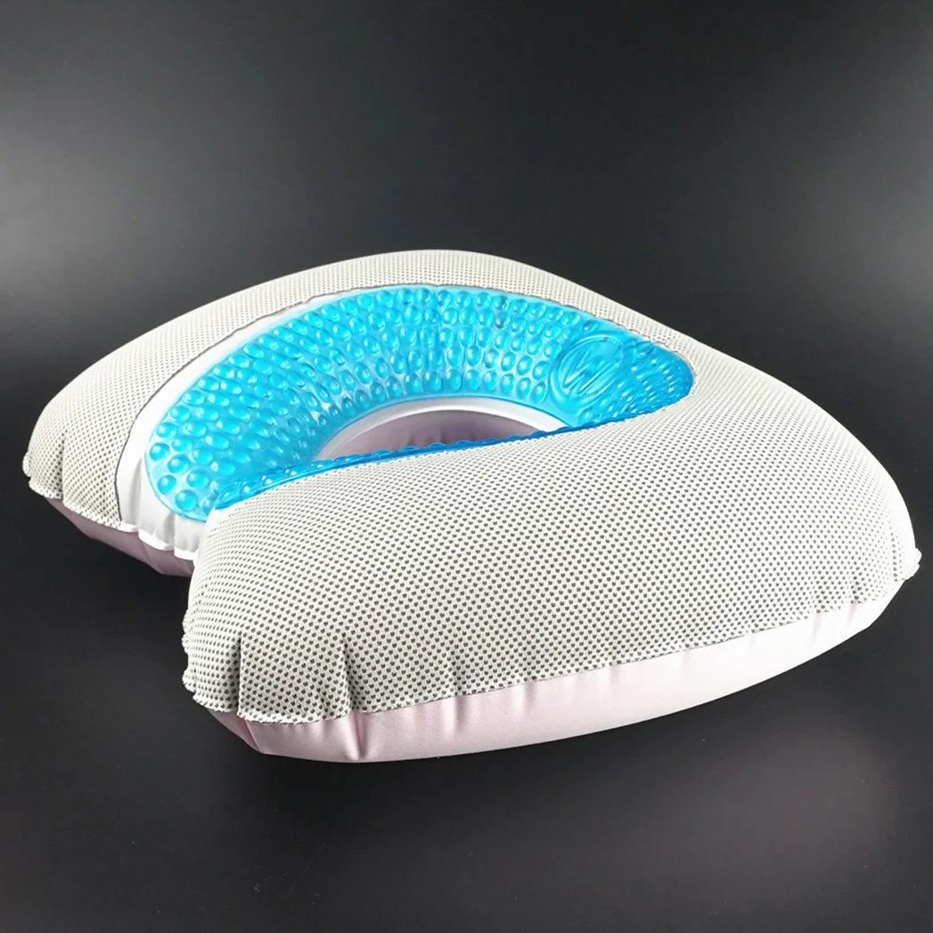 Portable Ultralight Outdoor Camping Travel Pillow U-Shaped Inflatable Air Neck Pillow Function Positioner