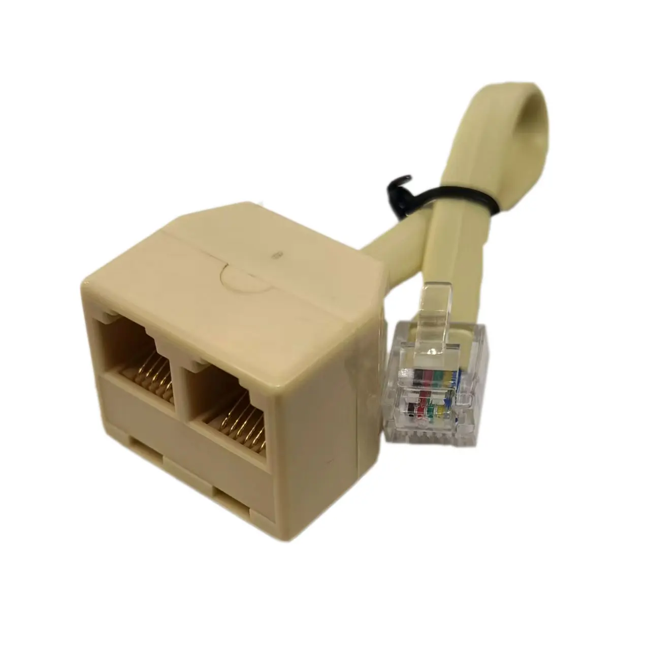 RJ12 3 Way Network Cable Splitter RJ12 male to 2 RJ12 Female Lan Ethernet Cable Splitter Coupler Plug Extender