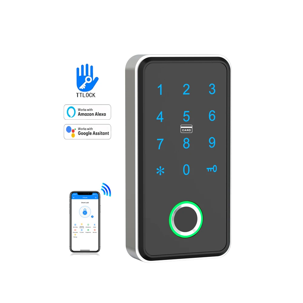 TTLOCK APP Zinc Alloy Electronic Password Fingerprint Smart Cabinet Lock For Drawer Gym Saunna 1 buyer