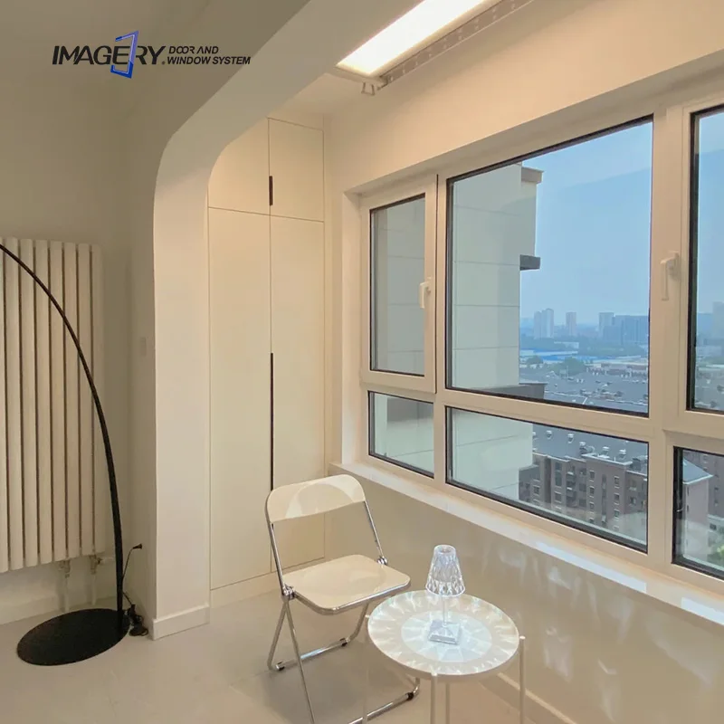 Imagery modern professional design customized double glazed aluminum casement windows with screen