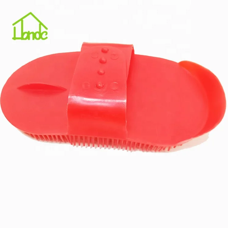 17.5x8.5cm Red Black Or Green PE/Plastic Pet Grooming Brush Massage Comb Horse Brush