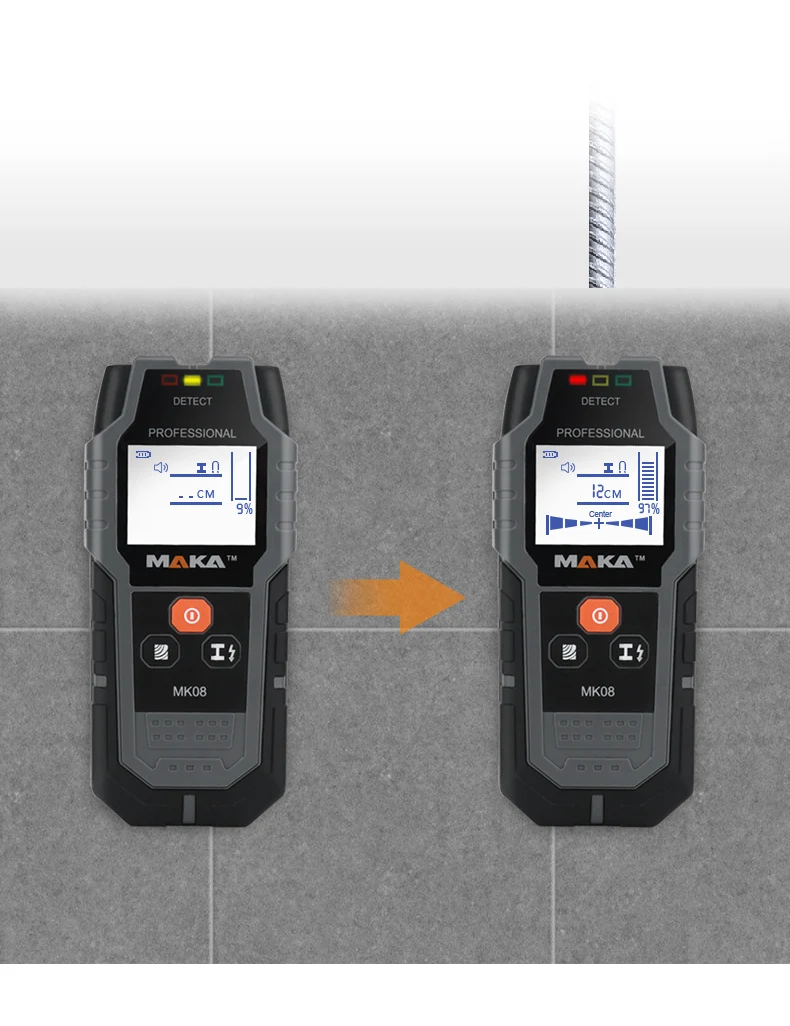 MAKA Intertek CE Rohs FCC ETL Best seller  digital  Wood center Live Wire  stud finder Wall Detector Magnetic Stud Finder