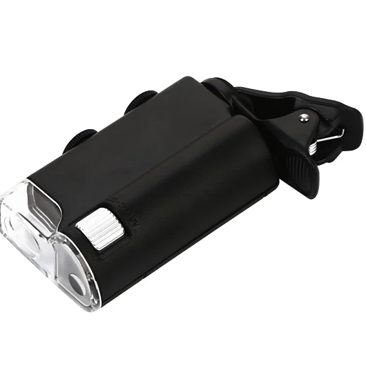 60x 100x banknote verification and identification jewelry zoom mobile phone clip microscope