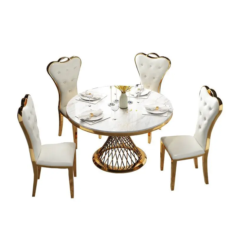 2024 marble dining table set Artistically designed exalted table