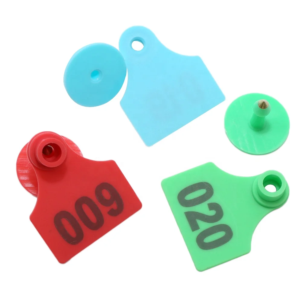 001-100 Number 5 Colors Plastic Tagger Sheep Cattle Hog Swine Sow Ear Tags TPU Animal Pig Ear Tag