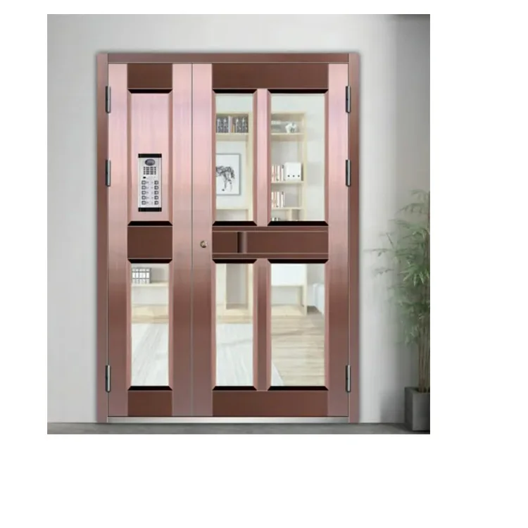 New Product Wholesale Entry Doors Apartment Door Bell System Modern Residence Entrance Door
