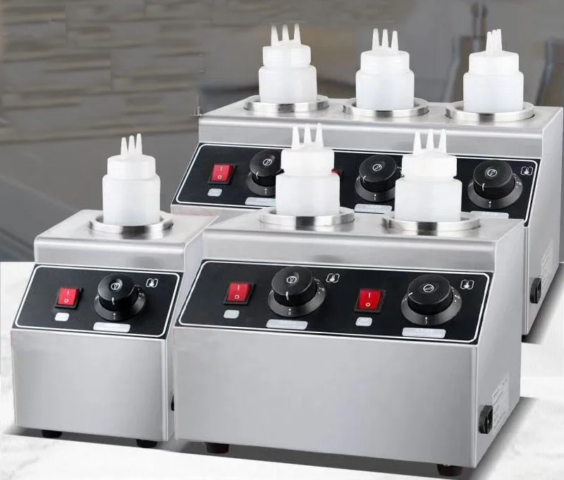 free shipping Anti Corrosion Commercial Sauce Bottle Warmer Electric Hot Cheese Chocolate Soy Sauce Heater Stainless Steel Topp