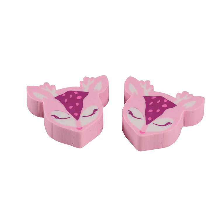 Custom made lovely pencil eraser with assorted color 3d earsers