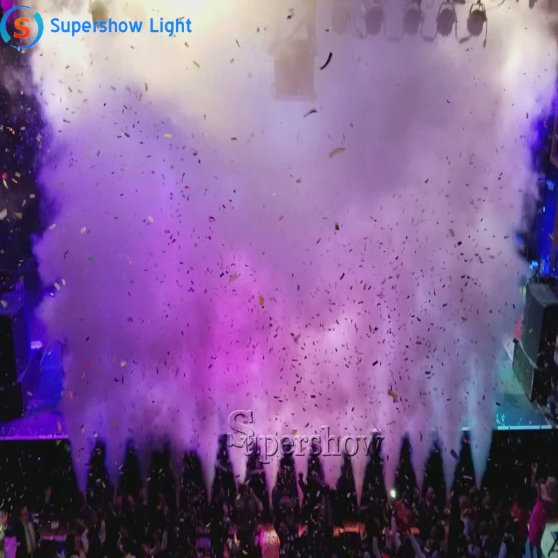Stage Strong effect LED Co2 Jet Machine 18x 3W RGB Double heads Smoke Machine DJ Equipment For Night Club Party
