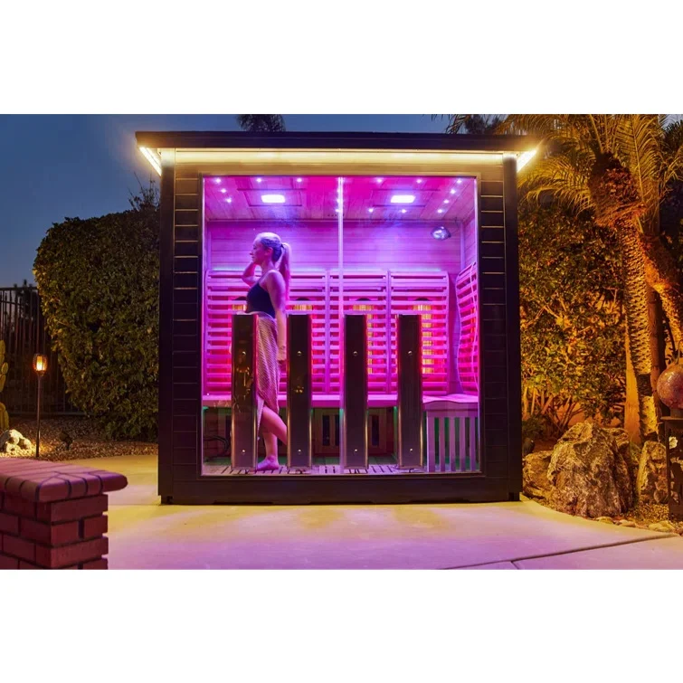 outdoor Traditional Solid Wood Dry Steam Sauna Portable Infrared Luxury Sauna