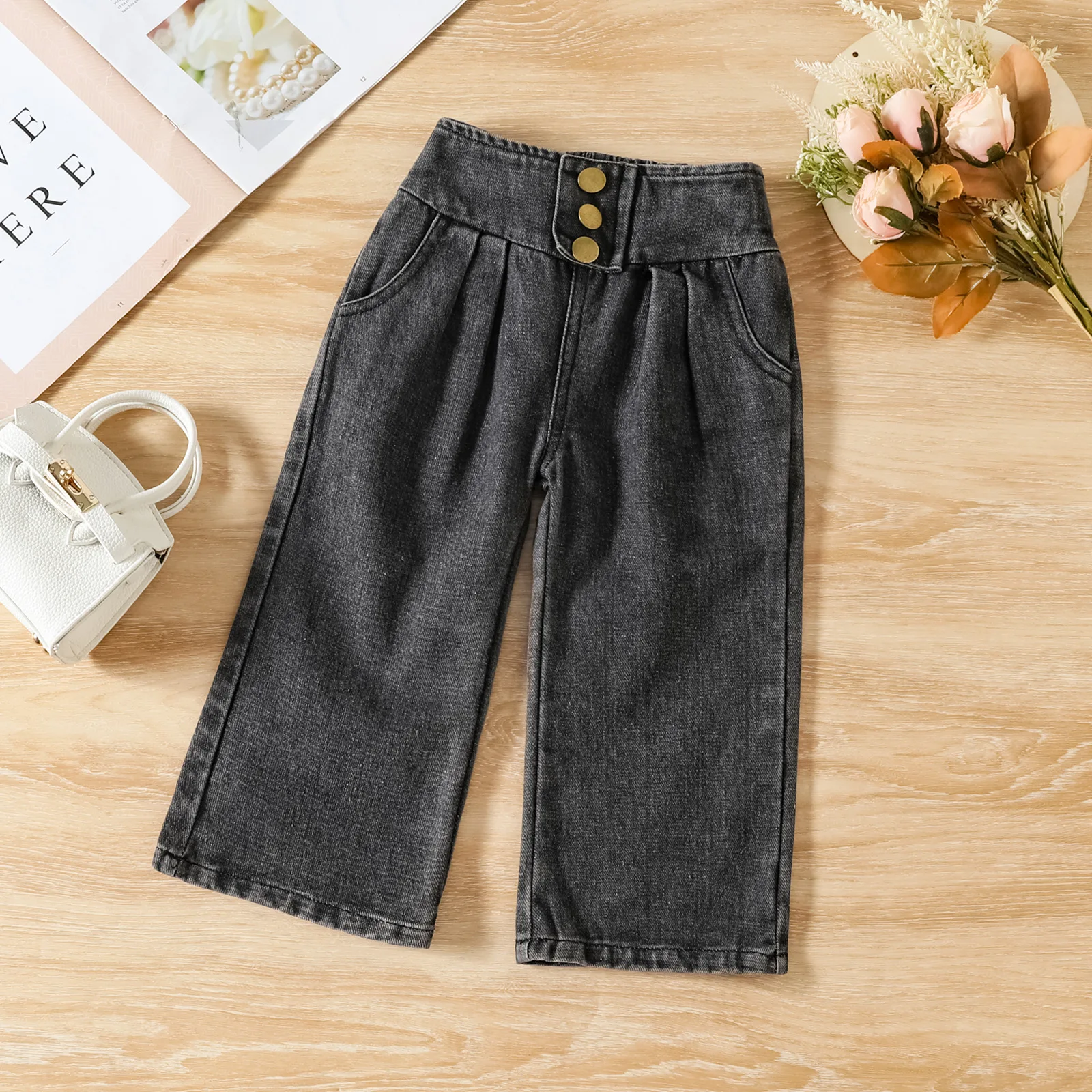 2024  Kids Summer Clothes Sleeveless Vest Tops Denim Pants Jeans 2PCS Clothing Sets