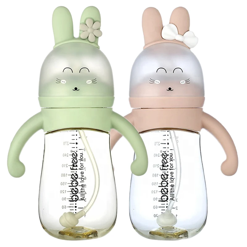 High Quality Baby Bottle with Wide Neck Bpa Free PPSU Baby Feeding Bottles Food Grade for Newborn Baby Anti fall Anti Colic