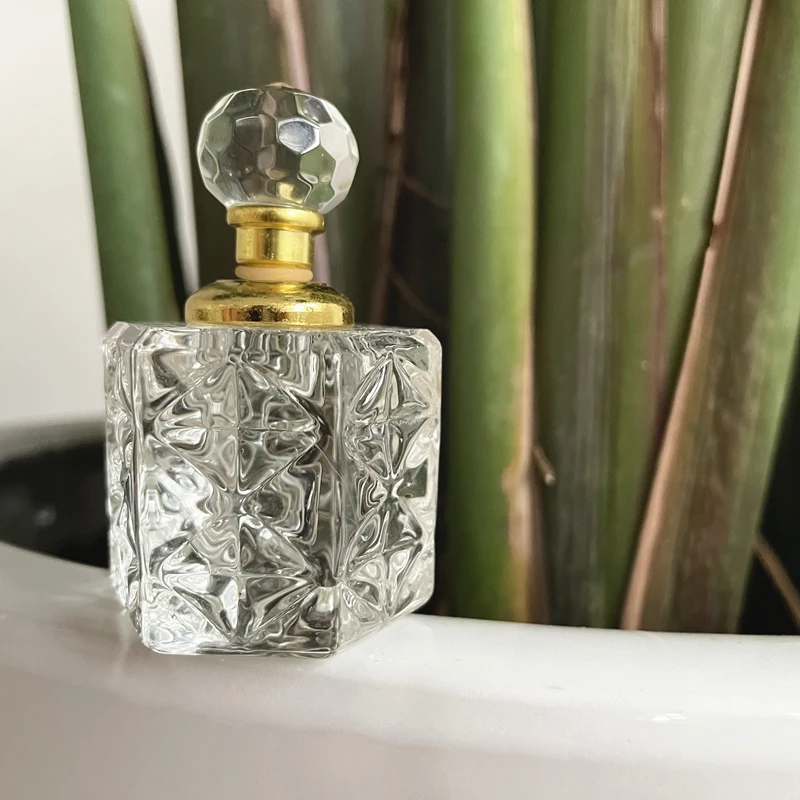 Dear Crystal low price 3ml colorful Blue Chic Empty gemstone high quality Perfume Bottle Crystal Agate for home Decoration