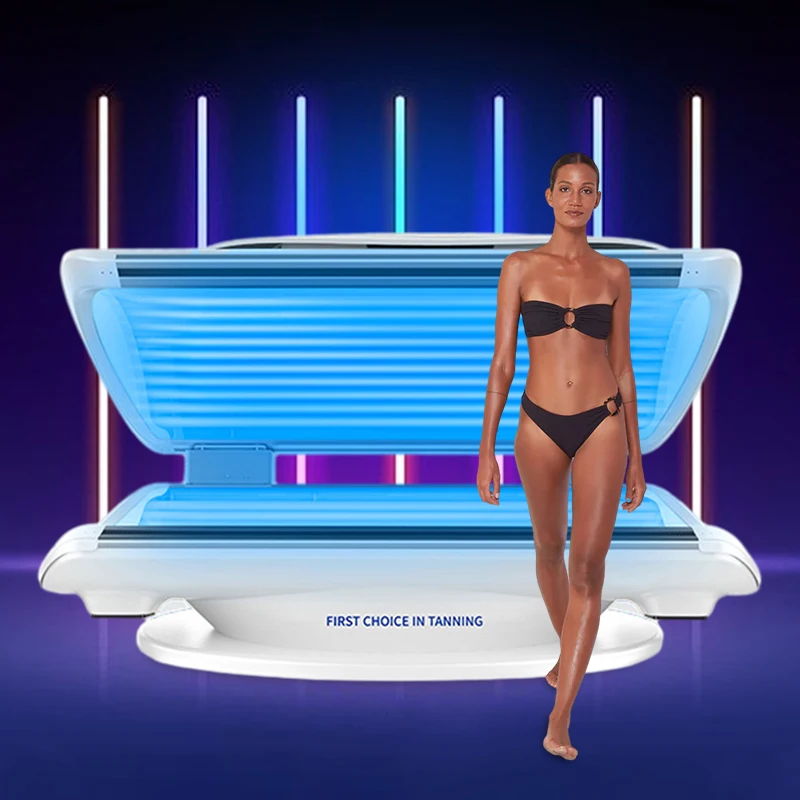 Rohs Health Indoor Sunbed Lay Down Tanning Bed Solarium UV Tan Machine For Tanning Salon
