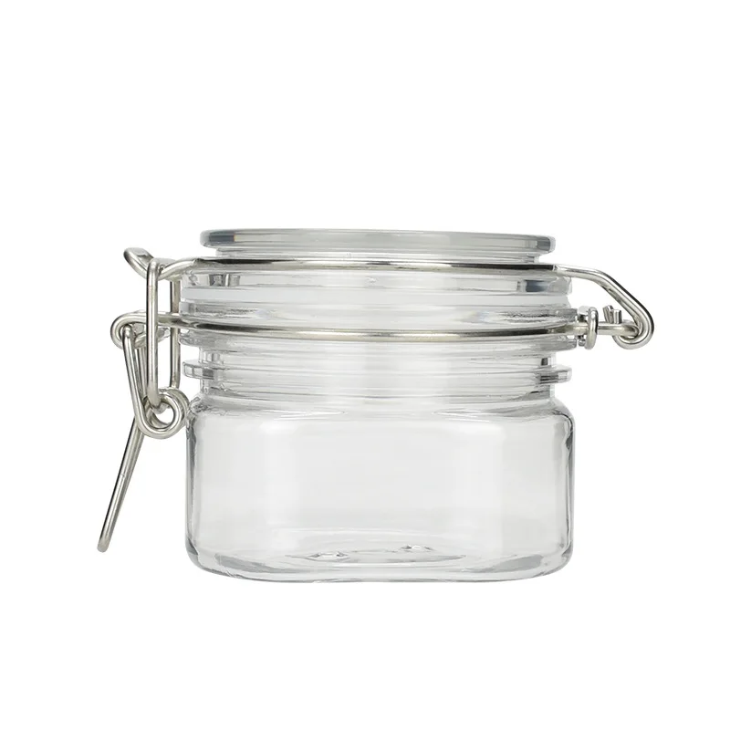 wide mouth candy coffee honey snap lock square silicon canister air tight vacuum kitchen storage container with clip top lid