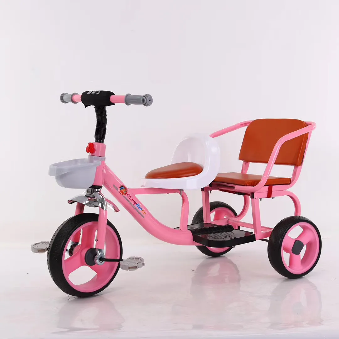 New type kids tricycle with double seat kids bike child tricycle for 3-6 years old