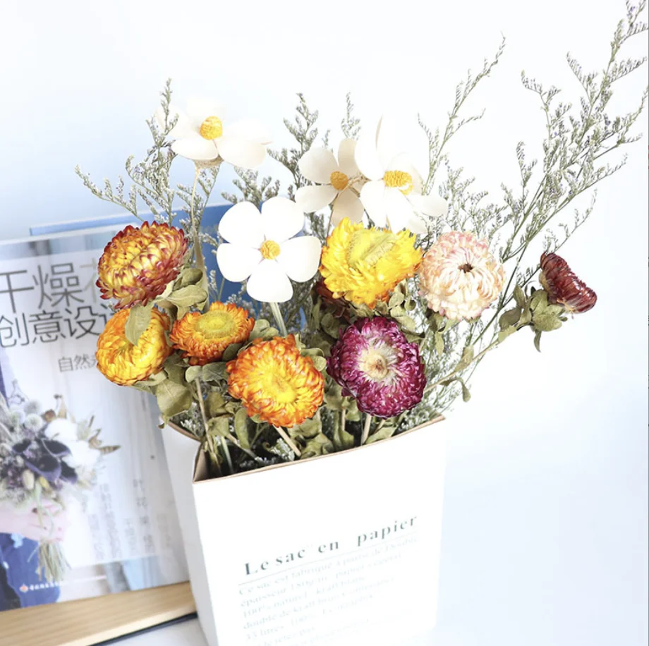 2023 Different Dried Flowers Natural Bouquet Real Touch Flower for Home Decor
