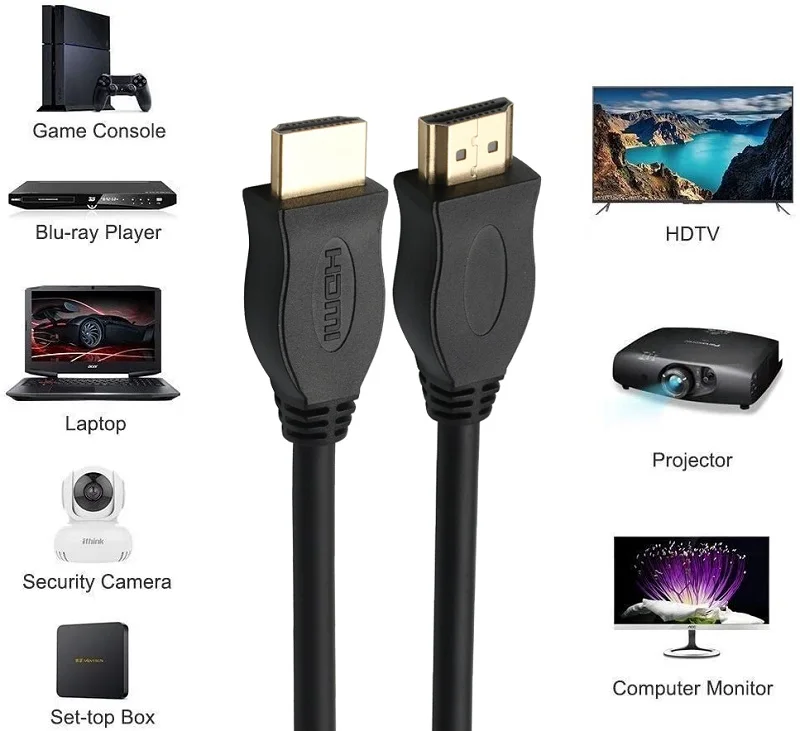 2024 Newest Cheap Price 15M 20M 30M 50M 4K60Hz HDTV Cable Premium 28AWG TV HDTV Cable Video Cable For Laptop Monitor HD TV
